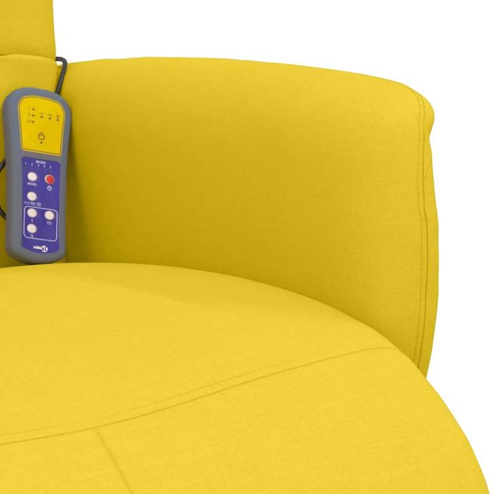 Produktbild VidaXL Massagesessel mit Fussteil Hellgelb Stoff,Farbe