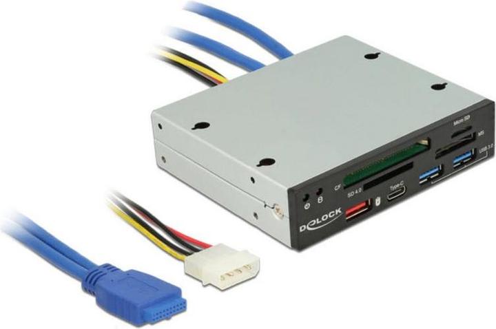 Produktbild Delock USB 3.0 Card Reader 3.5" (4-Pin Molex, Internal USB 3.0 Motherboard)