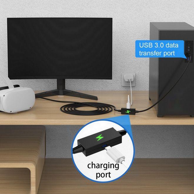 Actual product image MU Classic VR Link Kabel mit USB Typ-C Ladeanschluss Meta Quest 3/3S Series