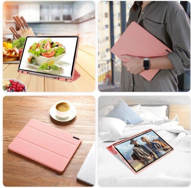Actual product image Samsung Galaxy Tab S10 FE Plus - Ducis Domo Series, aufstellbares Flip-Etui, Pink (Samsung Galaxy Tab S10 FE+)