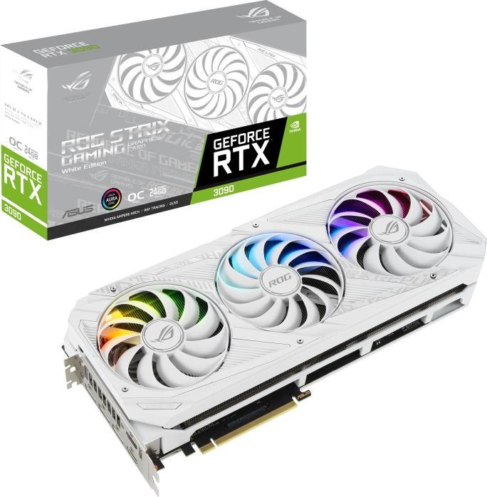 Actual product image ASUS Geforce ROG Strix RTX 3090 O24G White (24 GB)