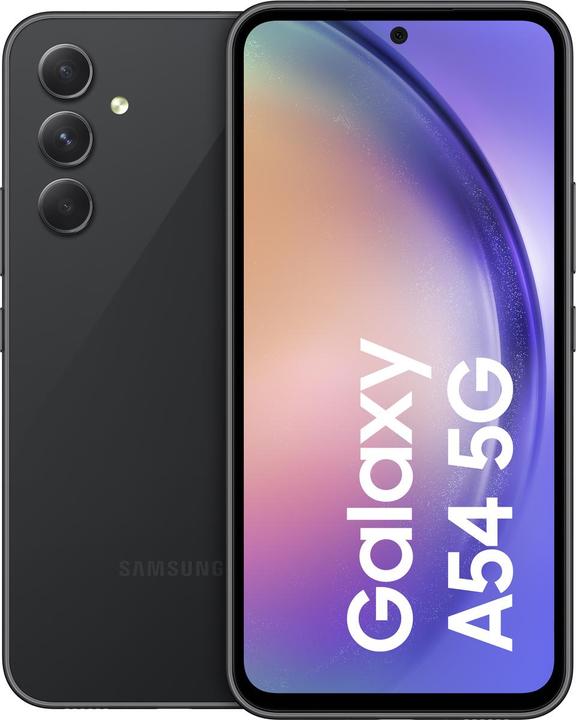 Actual product image Samsung Galaxy A54 5G (128 GB, Awesome Graphite, 6.40", Dual SIM, 5G)