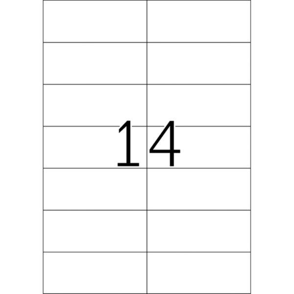 Image du produit Blana Etiketten A4, 105 x 42,3mm, weiss, 500 Blatt
