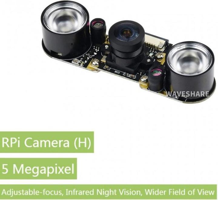 Produktbild WaveShare Raspberry Pi Fisheye Kamera (H) mit Infrarot Nachtsicht