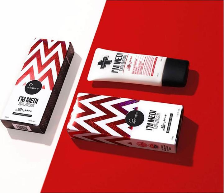 Actual product image Suntique I'M MEDI 100 Zinc Sun SPF50+ (Suntan cream, SPF 50, 50 ml)