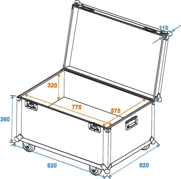 Produktbild Omnitronic UniversalTransportCase R7 80x60 Rollen (Universal)