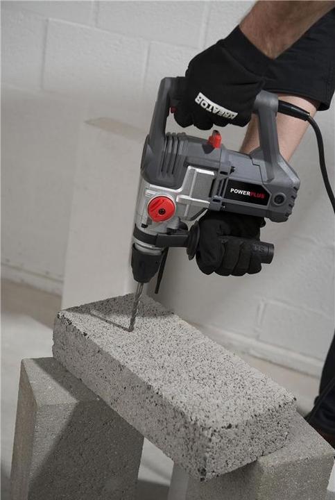 Produktbild Powerplus POWE10060 Bohrhammer - 900W - 4J - SDS-Plus - Inkl. Aufbewahrungskoffer und 7 Zubehörteile (Netzbetrieb)