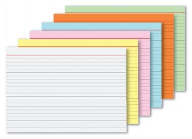 Actual product image Index card DIN A5 landscape lined red 100 pcs./pack. (A5, 180 g/m²)