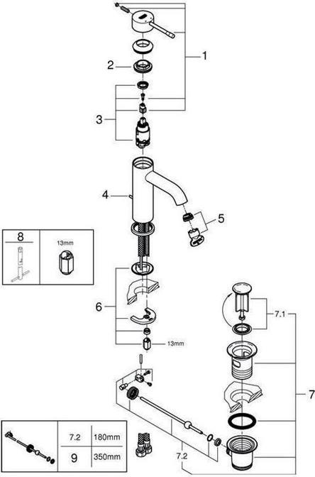 Produktbild Grohe Essence Einhand-Waschtischbatterie S-Size