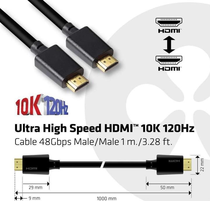 Image du produit Club 3D HDMI (Typ A) — HDMI (Typ A) (1 m, HDMI)