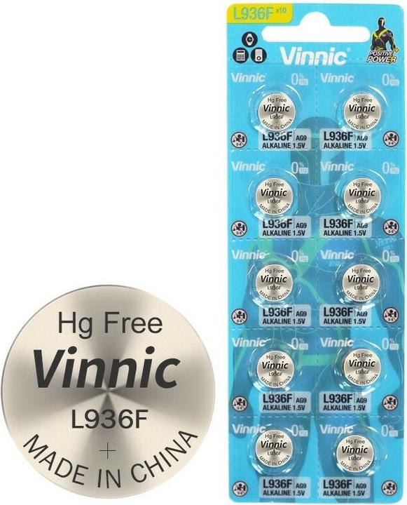 Produktbild Vinnic Positive Power (10 Stk., AG9/LR45/LR936/394, 66 mAh)