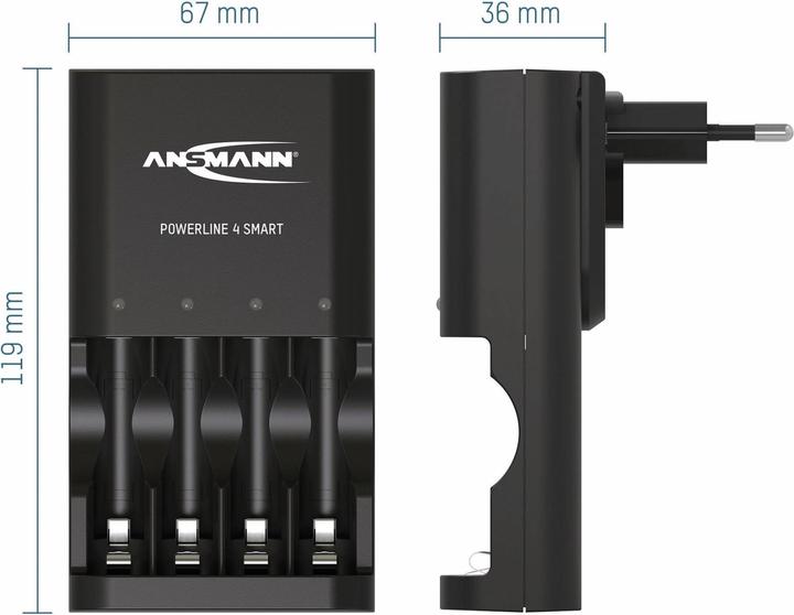 Produktbild Ansmann Akku-Ladeger?t Powerline NiMH/NiCD Mignon AA/Micro AAA (1 Stk., Akku)