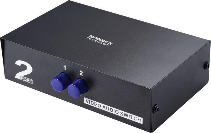 Immagine prodotto SpeaKa Professional SP-11175216 Switch composito a 2 porte con porte audio