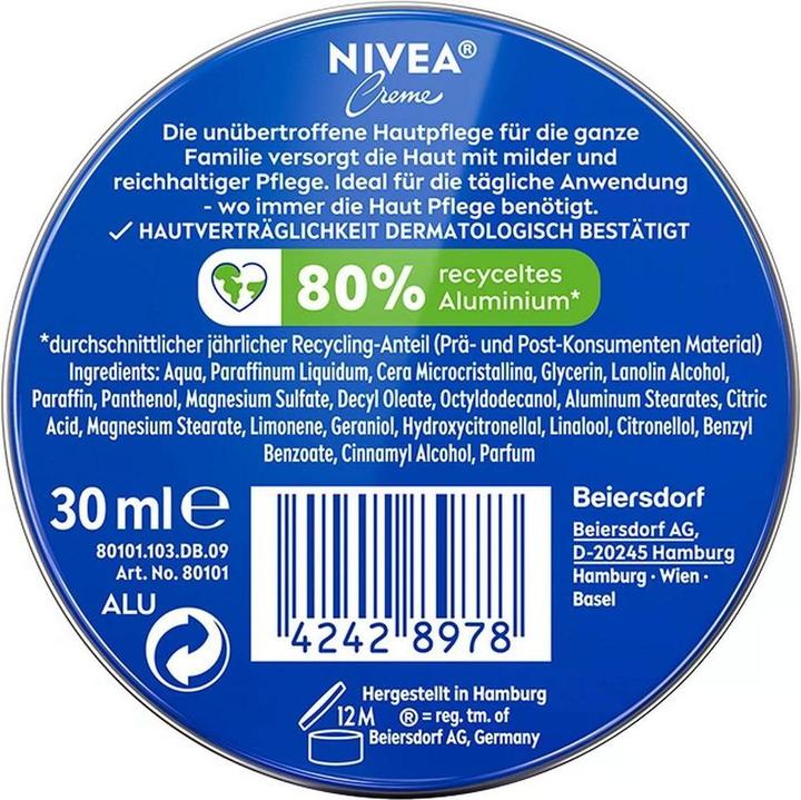 Actual product image NIVEA Hautcreme (Body cream, 30 ml)