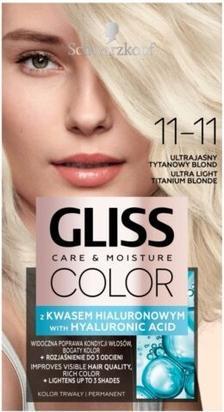 Actual product image Schwarzkopf Gliss Colour Care & Moisture Permanent Hair Dye 11-11 Ultra Light Titanium Probe