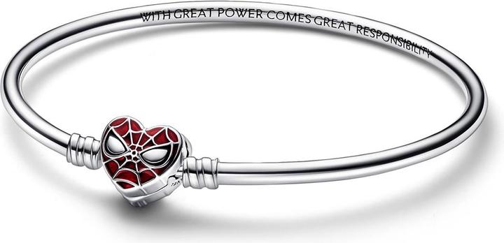 Pandora Armreif Spider-Man (21 cm, Silber 925, Emaille)