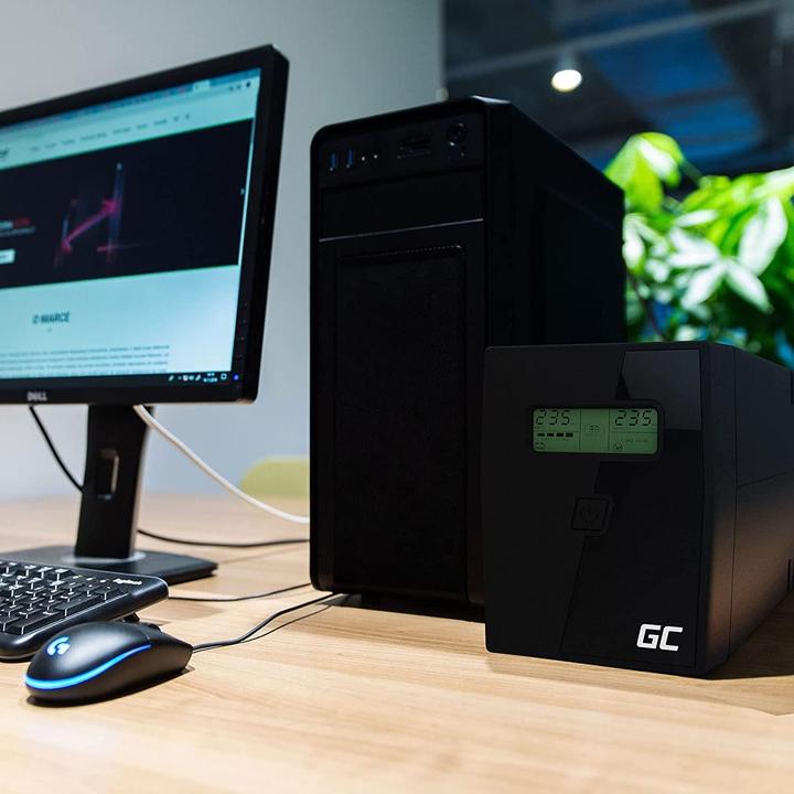 Image du produit GreenCell 600VA 360WProtection contre les surtensions 230V Black (600 VA, 360 W, Line-interactive Onduleur)