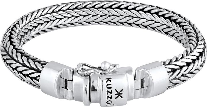 Immagine prodotto Kuzzoi Bracciale da uomo con chiusura a scatola Cool Basic in argento 925 (19 cm, Argento 925)