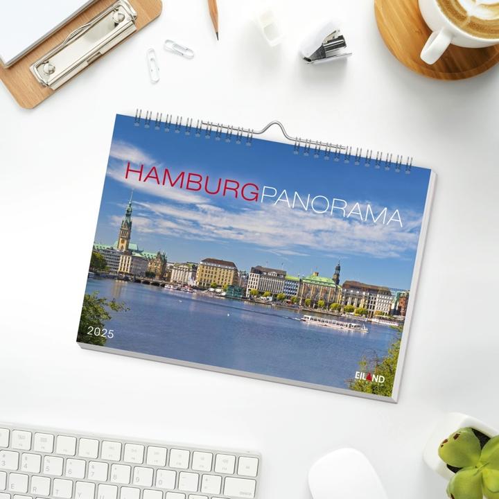 Produktbild Hamburg Panorama Postkartenkalender 2025 (23.5 x 17 cm, Harter Einband, Deutsch)
