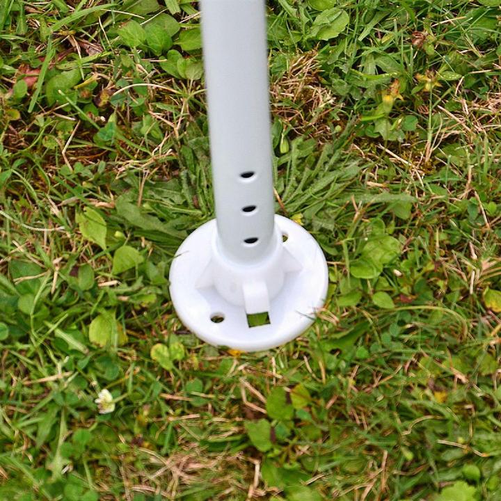 Produktbild VCM Pavillon 3x3 m in weiss PE Plane 2 Seitenteile Partyzelt Gartenzelt Sonnenschutz (300 cm, 300 cm)