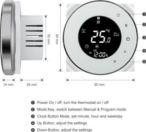 Produktbild Renov8 Smart Wi-Fi Thermostat for gas boiler - compatible 86x86 box