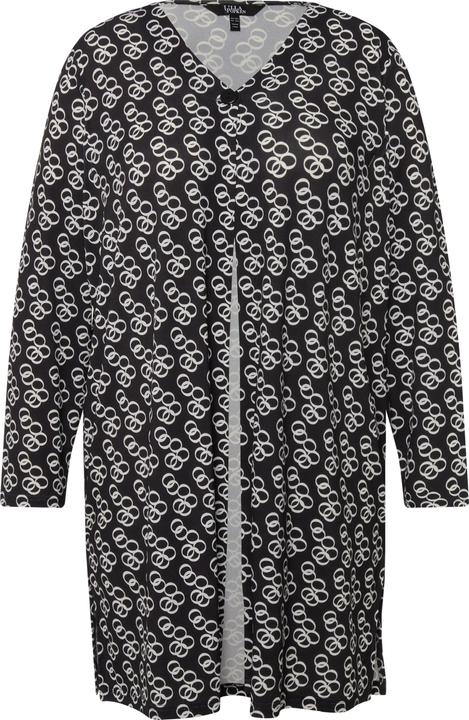Produktbild Ulla Popken Jerseyjacke, Ringmuster, A-Linie, V-Ausschnitt (50, 52)