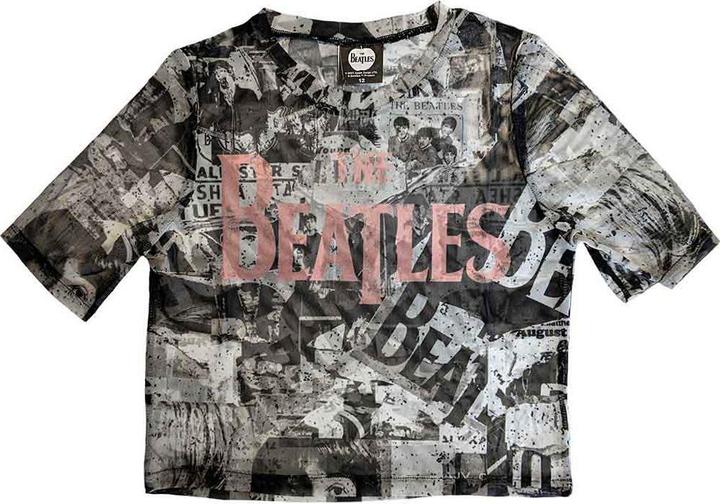 Image du produit The Beatles All Over Print & Drop T Logo Crop Top (Girlie) (XS)