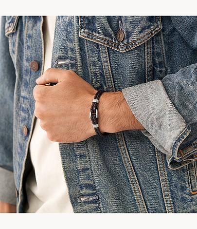 Actual product image Fossil Vintage Casual (18 cm, Stainless steel, Leather)