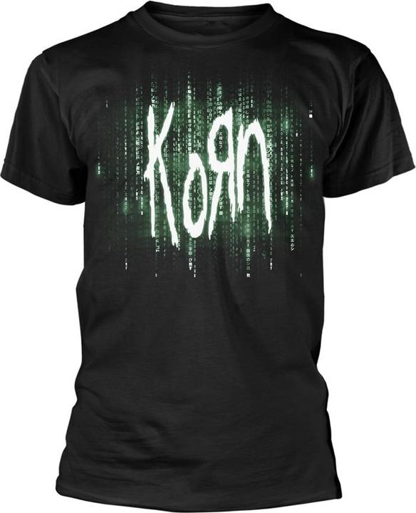 Korn Plastic Head Matrix Band Logo T Shirt XXL Black (XXL)