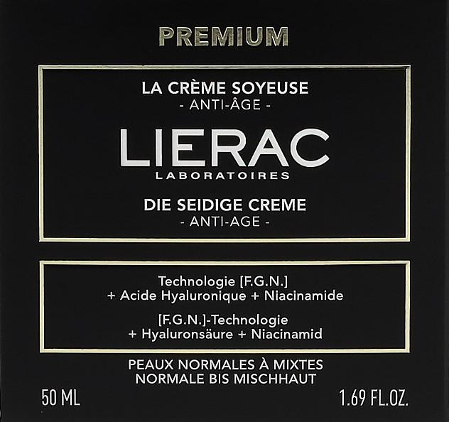 Valori nutrizionali e ingredienti Lierac Crema setosa premium 50 ml (50 ml, Crema 24h)