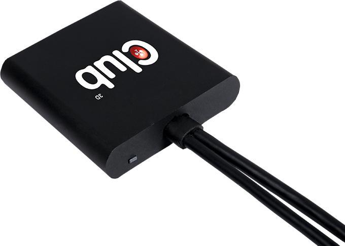 Actual product image Club 3D Multi Streaming Transport Hub 1xDP input to 2xDP output