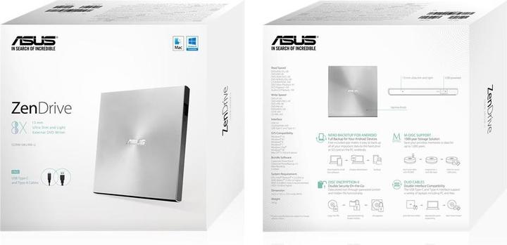 Produktbild ASUS ZenDrive U9M (CD Brenner, DVD Brenner, DVD Laufwerk, CD Laufwerk)