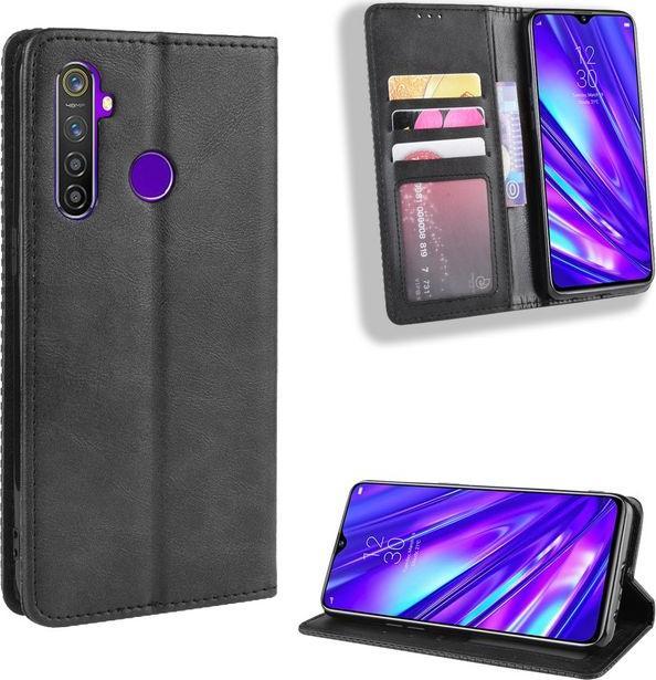 Produktbild MU Classic Retro Leder Bookcover Series (Realme 5 Pro)