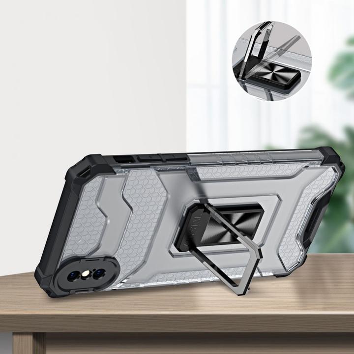 Immagine prodotto Hurtel Anello di cristallo Custodia Kickstand Tough Rugged Cover per iPhone XS Max rosso (Apple iPhone XS Max)