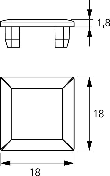 Produktbild Hettich Profil-Abdeckkappe Cadro Standard