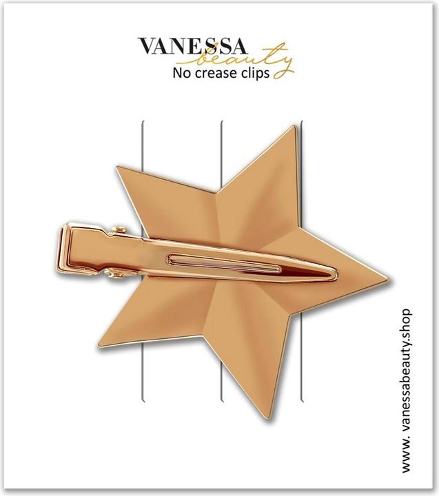 Image du produit Vanessa Beauty Clips sans couture - Star or rose (Élastiques à cheveux, Blasons)