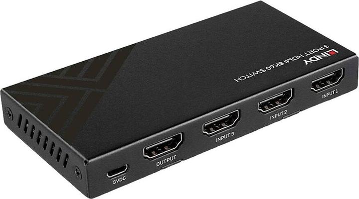 Actual product image Lindy 3 port HDMI 8K60 switch