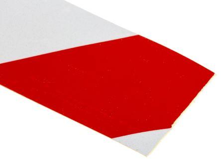 Actual product image Rs Pro Red/wht BS1710 reflective tape,50mmx25m (50 mm)
