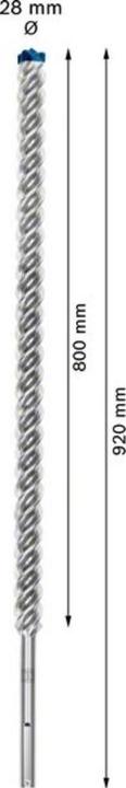 Produktbild Bosch Professional Zubehör EXPERT SDS max-8X Hammerbohrer, 28 x 800 x 920 mm (28 mm)
