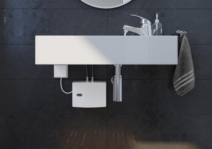 Produktbild AEG Haustechnik MTD 570 Klein-Durchlauferhitzer fürs Handwaschbecken Gäste-WC, 5,7 kW, Festanschluss 230V, drucklos