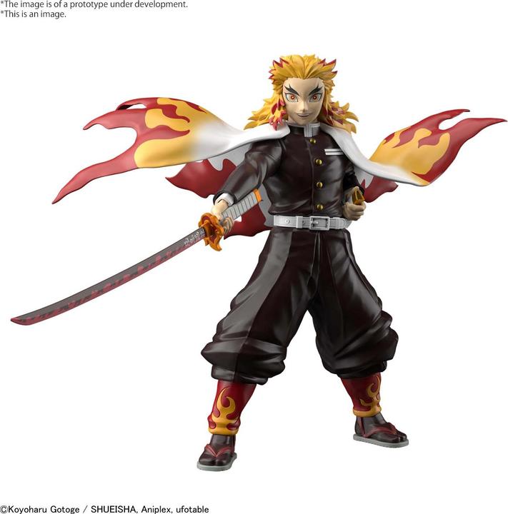 Actual product image Bandai Demon Slayer Kyojuro Rengoku Model Kit 12cm