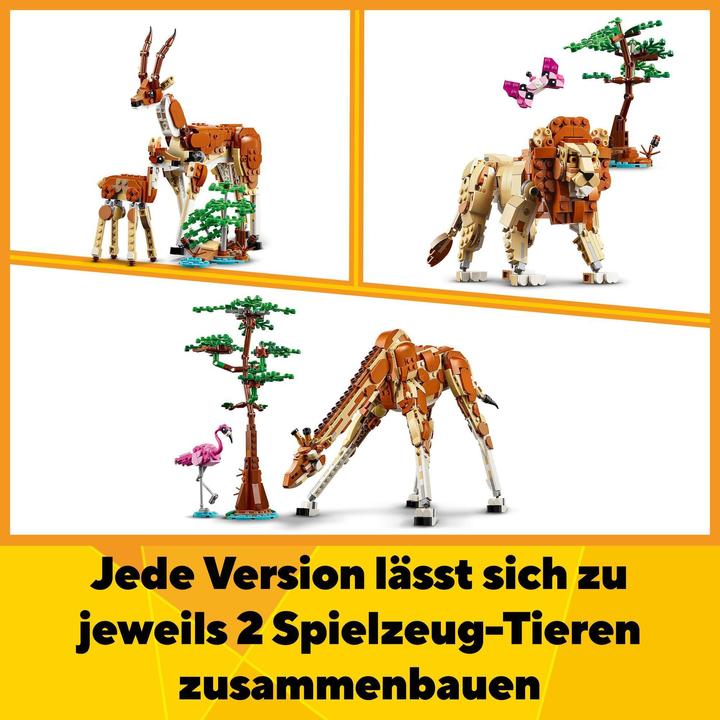 Image du produit LEGO 31150 Safari des animaux (31150, LEGO Creator 3-in-1)