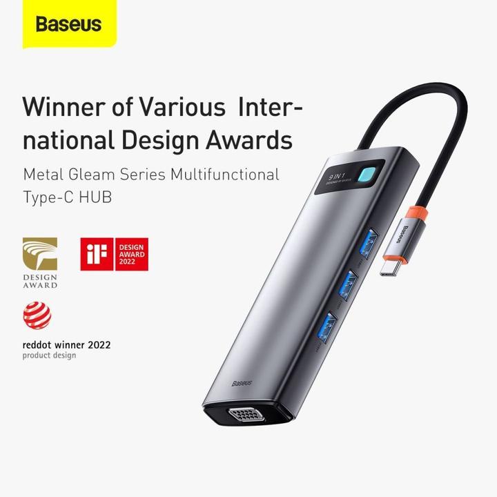 Actual product image Baseus CAHUB-CU0G (USB-C, 3 Ports)