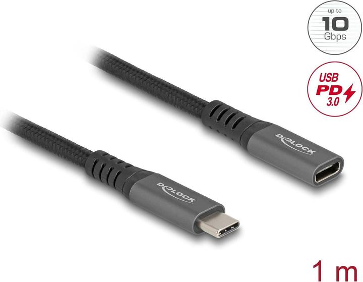 Delock USB Typ C – USB Typ C (1 m, USB 3.2 Gen 2, 100 W)