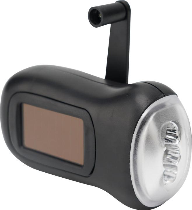 Produktbild Casativo 2er-Set Dynamo-Taschenlampe mit Solarpanel (9.30 cm, 20 lm)