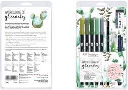 Produktbild Tombow Watercoloring-Set Greenery (Grün, 5 x)