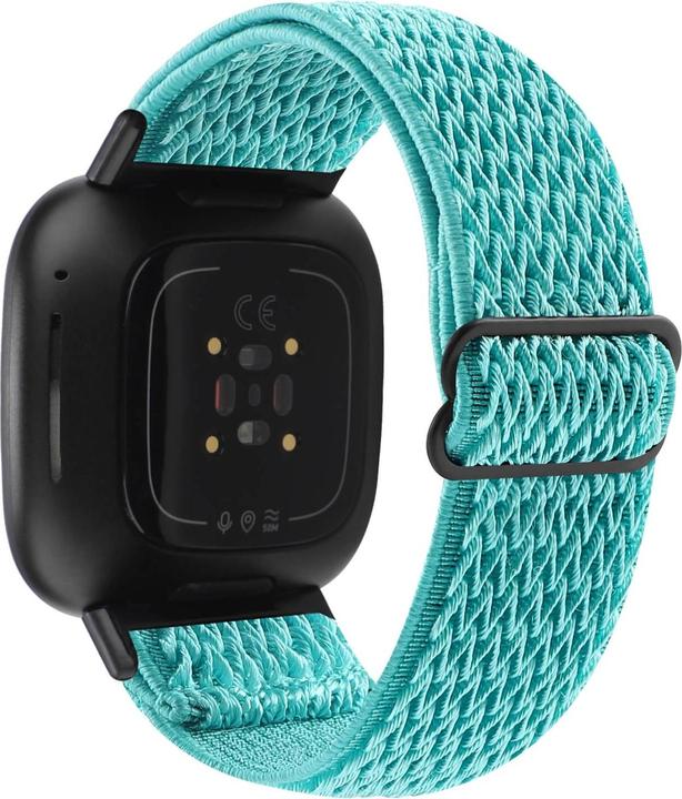 Produktbild Cover-Discount Fitbit Versa 4 / Sense 2 - Nylon Ersatzarmband hellblau (Nylon)