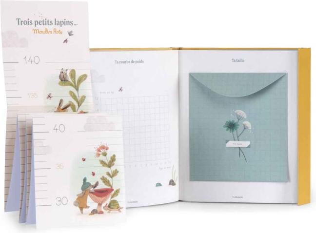 Produktbild Moulin Roty Geburtsbuch Trois Petits Lapins 80 Seiten (Französisch)