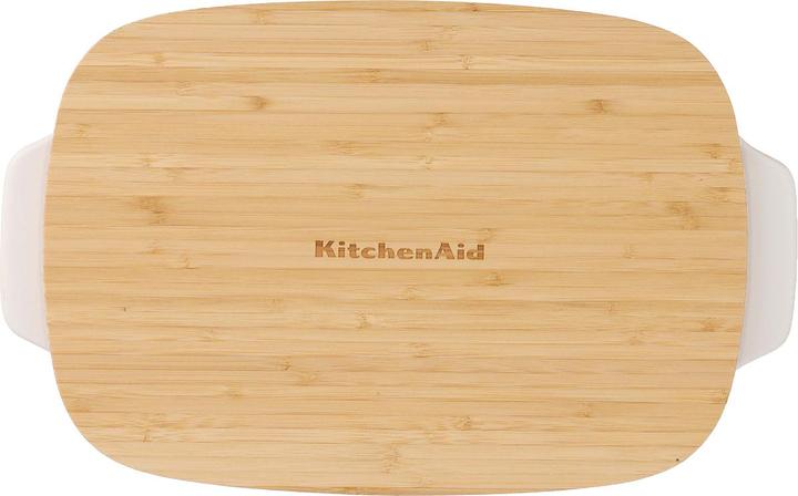 Produktbild KitchenAid overschaal met bamboe deksel - medium - amandel wit
