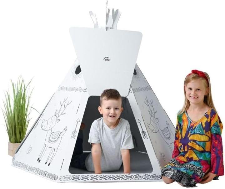 Actual product image Extralink Cardboard teepee play tent for colouring and playing